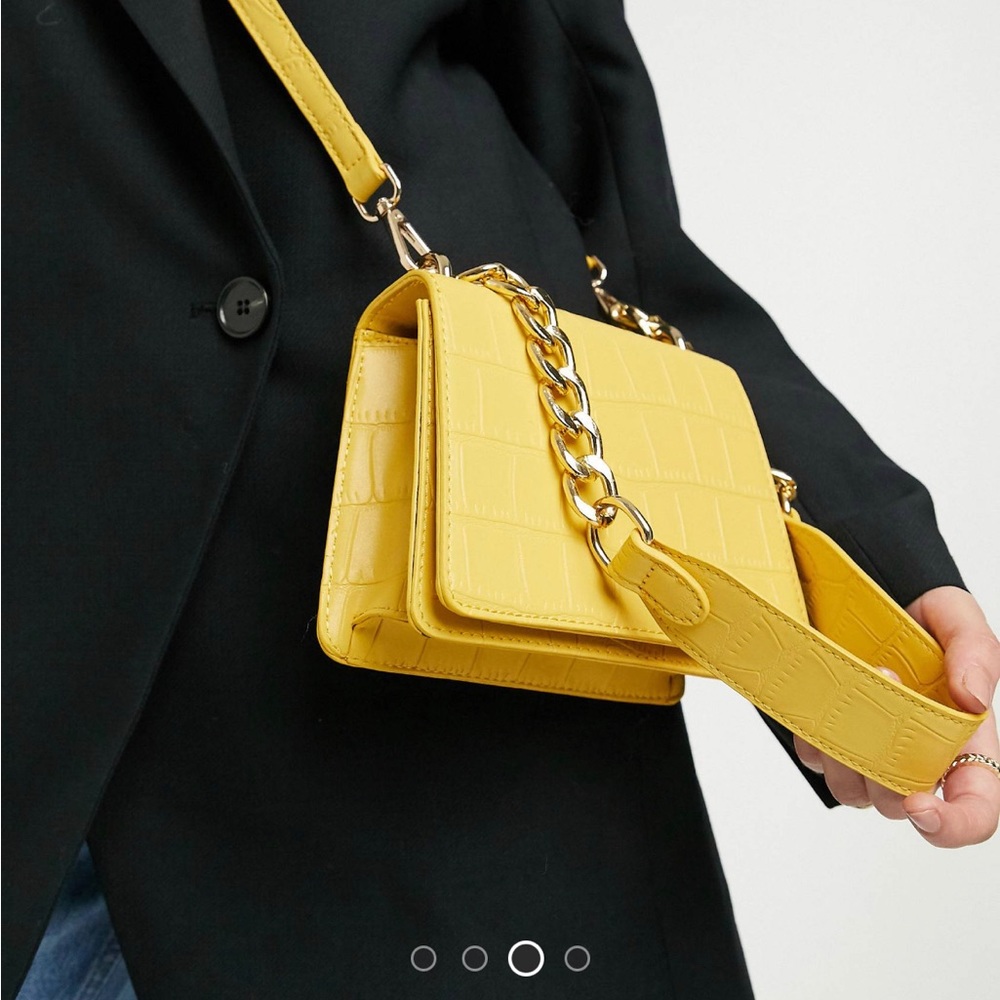 ASOS Croc Embossed Handbag with Detachable Strap - NWOT